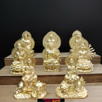 {保固一年 可打統編}藏傳純銅10cm八大守護神文殊普賢大日如來不動明王千手觀音佛像