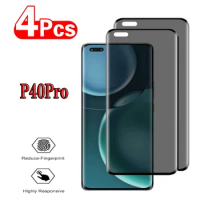 2/4Pcs Curved Anti Spy Glass For Huawei P40 Pro For Huawei P30 Pro P50 Pro P60 Pro Art Privacy Glass