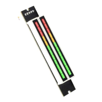 DC 7-12V/100mA Mini Dual 12 Stereo Level Indicator Lamps Board Audio Level Meter Stereo Amplifier Board Real Time Mode AGC Mode