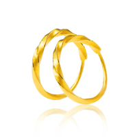 【金品坊】黃金耳環螺旋金管耳環 0.30錢±0.03(純金999.9、純金耳環)