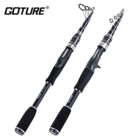 Goture RIGEL Telescopic Fishing Rod 1.8-2.7m Carbon Fiber Spinning Casting Lure Fishing Rod M Power for Carp Bass Trout Tackle