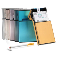 Cigarette Cigar Case Pocket Container Tobacco Storage Holder Gift Box Personality Aluminum Smoking Cigarette Case