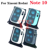 For Xiaomi Redmi Note 10 5G Rear Back Camera Glass Lens With Frame Holder Bezel Replacement For Redmi Note 10 Camera Glass Lens