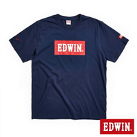EDWIN 經典大紅標LOGO短袖T恤-男款 丈青色 #503生日慶