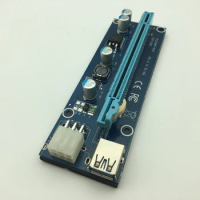 Riser Card PCI-E 1x to 16x PCI Express Riser Card USB 3.0 Cable SATA to IDE Molex 6Pin Power Cable for BTC Antminer Miner Mining