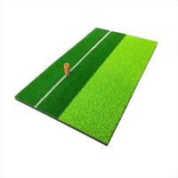 Golf Training Mat With Two Grass And Reference Line