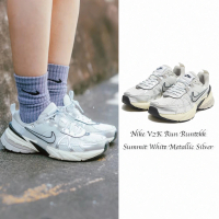 【NIKE 耐吉】V2K Runtekk Y2K 復古 老爹鞋 休閒鞋 金屬銀 銀白色 FD0736-100