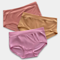 910 Panties Wanita Cotton Crotch Non-Marking Antibakteria Pinggang Sederhana Saiz Besar Panties Kese