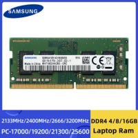 Samsung DDR4 4GB 8GB 16GB 3200MHz 2666Mhz 2400MHz 2133MHz SODIMM Memory PC4-2133P 2400T 2666V 3200AA for Notebook Laptop