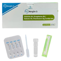 Monggoq-Combo Test for Dog, Ehrlichia AB, Anaplasma AB, Babesia AB, Heartworm Ag ,EHR, ANA, BAB, Ab, CHW, Ag-10
