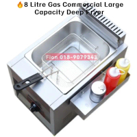 Pure Fines8Liter Commercial gas fryer, gas liquefied petroleum gas fryer, fryer, deep-fried skewers