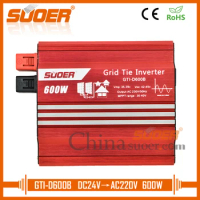 Suoer 600W 24V 220V MPPT Solar Power On Grid Tie Inverter(GTI-D600B)