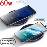 60W Wireless Charger Pad For Huawei Mate 30 Pro Motorola Edge 30 Pro DOOGEE S96 GT Oneplus 8 P Fast Wireless Charging Station