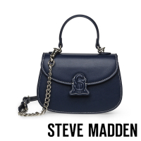 STEVE MADDEN-BCOLLIE 質感素面手提斜背包-藍色