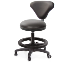【GXG】立體圓凳加椅背 吧檯椅 塑膠踏圈/防刮輪(TW-81T2 EXK)