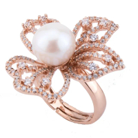 【Hommy Jewelry】Pure Pearl Rococo 天然頂級全圓珠璀璨戒(珍珠)