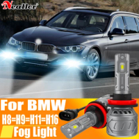 2pcs H11 H8 Led Fog Lights Headlight Canbus H16 H9 Diode Bulb White Car Driving Running Lamp 12v 55w For BMW F20 F21 F45 F22 E81