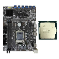 B250 Mining Motherboard 12 PCIE to USB3.0 Graphics Slot LGA1151 DDR4 DIMM RAM BTC GPU Motherboard with G3900 CPU