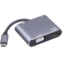 伽利略 Type-C HDMI(4K2K)30Hz+VGA+USB3.0+PD (CRHU09)