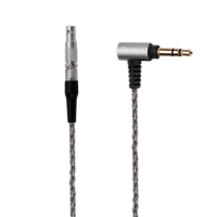 For AKG K812 K812pro K872pro Earphone Replaceable 3.5mm Single Crystal Copper Silver Plated Cable