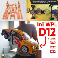Modifikasi Custom WPL D12 - WPL D42 Ganti Body RC Skala 1:10 RC Drift Pink