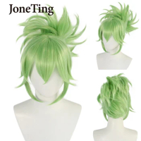 JT Synthetic Kuki Shinobu Cosplay Wig Game Genshin Impact Kuki Shinobu Wig With Long Braids Heat Resistant Halloween Party Wig