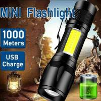 Senter LED Swat Mini Zoom Senter LED Police Super Terang Rechargeable