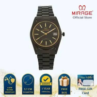 Mirage Jam Tangan Pria Analog TS 195 M Full Black Original Stainless Plat Hitam
