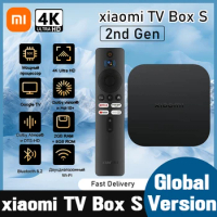 Global Version Xiaomi Mi TV Box S 2nd Gen 4K Ultra HD BT5.2 2GB 8GB Google TV Google Assistant Smart TV Box Media Player Mi Box