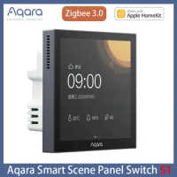 Aqara Smart Scene panel S1 3.95 inch Touch Screen Homekit Voice Light Control AI Gesture Recognition For HomeKit Aqara App