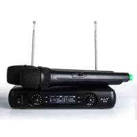 Handheld Wireless Microphone Karaoke Player Home Karaoke Echo Mixer System Digital Sound Audio Mixer Singing Machine V2+