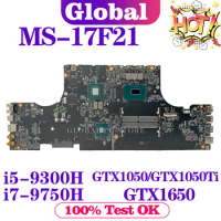 KEFU Mainboard For MSI MS-17F21 MS-17F2 Laptop Motherboard i5 i7 9th Gen GTX1050/GTX1050Ti/GTX1650-V4G
