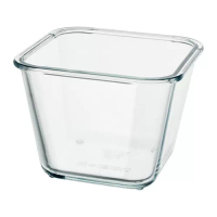 IKEA 365+ 保鮮盒, 方形/玻璃, 1.2 公升