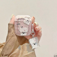 日韓麻花邊鼻涕狗適用airpods4保護套蘋果無線藍牙耳機套耳機殼【Snowbelle優選】
