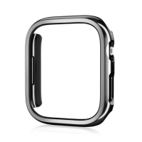 For Apple Watch 45mm 41mm 38mm 42mm 40mm 44mm Plated Skeleton Cover Hard PC Bumper Case Frame for IWatch SE 3 4 5 6 7 8 9 Case