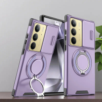 เคสกันกระแทก, สำหรับ Realme C75X C75, เคสโทรศัพท์แบบวงแหวนหน้าต่างบานเลื่อน, พร้อมขายึด, ที่วางเลนส์