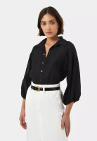 FORCAST Giulia Gold Button Blouse