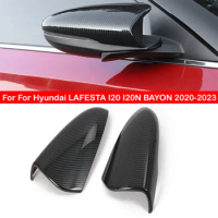 For Hyundai LAFESTA I20 I20N BAYON 2020-2023 Car Rearview Side Mirror Cover Wing Cap Sticker Exterior Door Rear View Case Trim