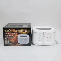 Deep fryer household small electric deep fryer small deep fryer with strainer for cooking French fri