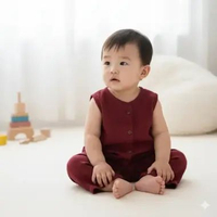 Halomam - Jumper Muslin Baby (Jumper Baby/Jumper Anak/Jumper Unisex/Jumper Baby) Yellow,XL