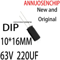 20PCS New and Original Electrolytic capacitor 63 V 220 UF 10x16mm DIP 63V 220UF