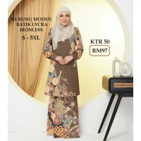great discount BKTR5055  Baju Kurung Moden BATIK Lycra Ironless Selesa Sopan Anggun Bergaya.