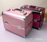 韓國專業大號手提化妝箱 多層美甲箱 帶鎖彩妝工具箱 化妝包 名創家居館