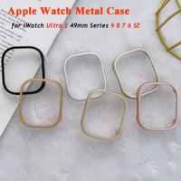 Metal Case for Apple Watch Ultra 2 Series 9 8 7 41mm 45mm Aluminium Alloy Bumper Cases for iWatch 6 SE 40mm 44mm Frame Cover