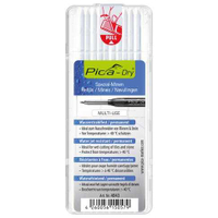 【Pica】細長工程筆 防水筆芯10入-白 4043 適用Pica 3030工程筆