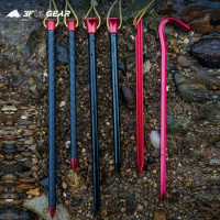 3F UL Gear 15.5cm/20cm Outdoor Ultralight Aluminum Alloy Stakes Camping Carbon Fiber Guy Line Canopy Rope Nails Tent Accessories