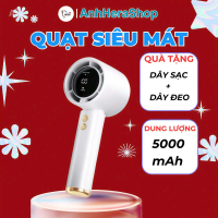 [AnhHera] Quạt mini Turbo 5000mAh pin di động có thể sạc gió mạnh 100 tốc độ turbo phản lực màn hình
