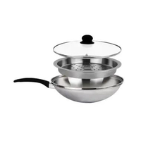 Royal Life Wok Pan Steamer Series / Penggorengan dan Kukusan / Frypan & Steamer Stainless 28cm