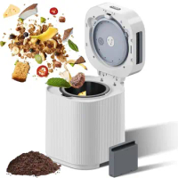 2023 Upgraded Electric Composter for Kitchen, 2.5L Smart Countertop Composter Indoor Odorless with UV lamp and Replaceable Carbo