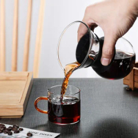 Pour Over Coffee Maker with Reusable Stainless Steel Filter,Glass Coffee Maker